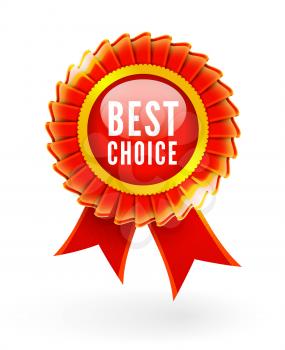 Royalty Free Clipart Image of a Best Choice Medal