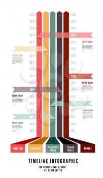 Royalty Free Clipart Image of a Timeline Infographic