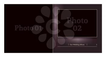 Royalty Free Clipart Image of a Wedding Album