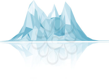 Beautiful mountain landscape. Low-poly style vector illustration