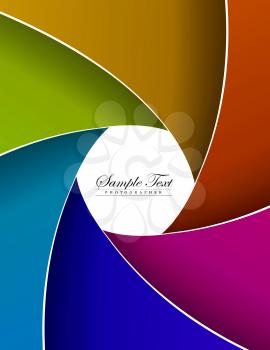 abstract color aperture blades background and space for sample text. vector