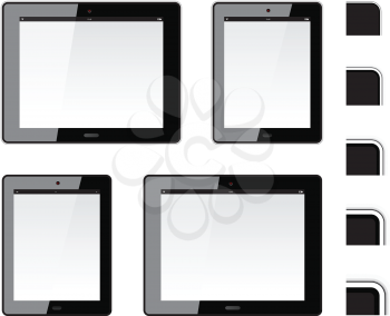 Tablet PC with different thickness of the shell. Just flip the horizontal and vertical elements