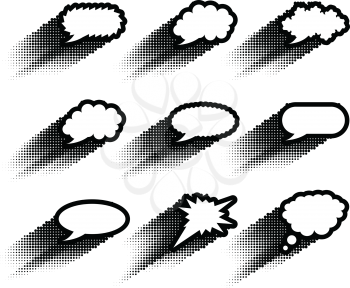 A collection of comic style speech bubbles. Vector illustration.