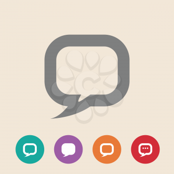 Flat icon of dialog. Speech bubble