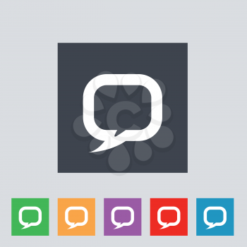 Flat vector icon of dialog. Speech bubble