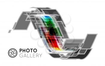 Portfolio for a photographer or studio. Vector illustration on white background
