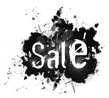 Sale grunge background. Vector illustration on white