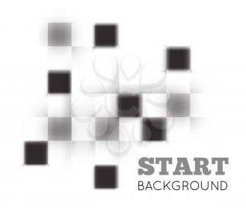 Vector checkered abstract background on white background