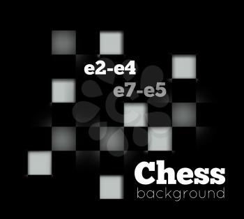 Vector checkered abstract background on black background