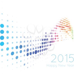 Happy 2015 new year vector on white background