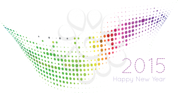 Happy 2015 new year vector on white background