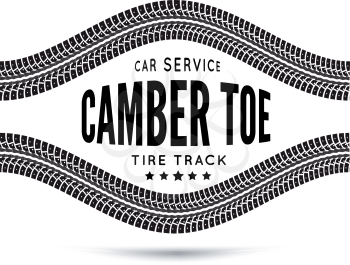 Camber and toe-car service. Vector illustration on white background
