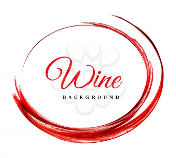 Abstract vector red wine background on white