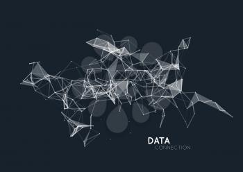 Abstract network data connection. Vector technology background 