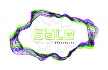 Sale triangle background. Vector illustration on white