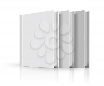 Blank books cover over white background. Vector illustration
