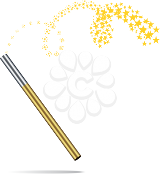 Magic wand vector illustration isolated on white background