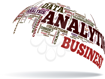 Background concept illustration of analytics business analysis. Vector