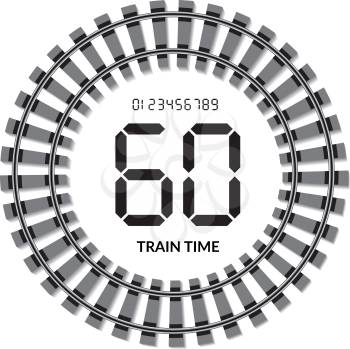 Vector railway clocks. The concept of the schedule time of arrival and departure of trains