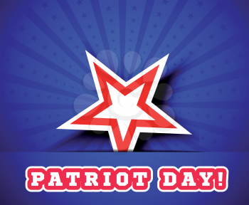 Patriot Day September 11. Vector illustration with star