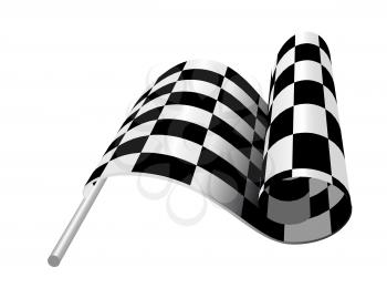 Checkered race flag vector illustration isolated on white background