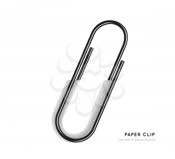 Paper clip vector illustration isolated on white background