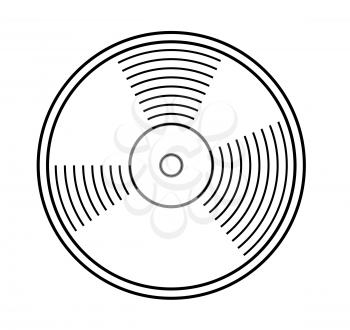 Vinyl record vector illustration. Disc design flat stayle