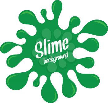 Green slime splash vector illustration isolated on white background