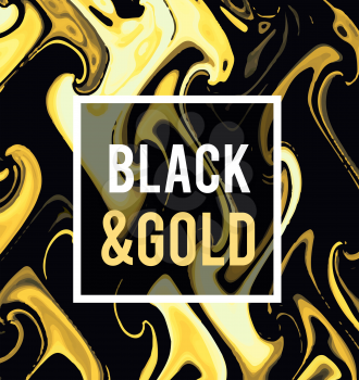 Gold jewelry on a black background. Vector illustration in black on gold style for your design