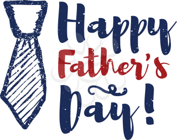 Happy father's day lettering congratulations. Vector illustration