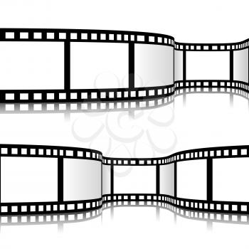 Film strip vector illustration on white background