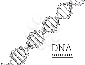 DNA structure. Deoxyribonucleic acid. Vector chemistry illustration on white background