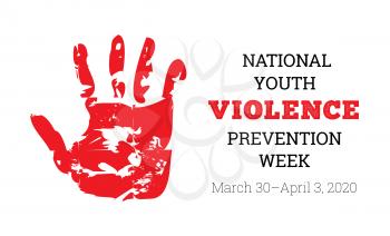 National Youth Violence Prevention Week. Vector illustration on white background