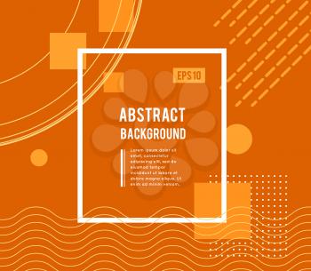 Abstract geometric design with different shapes and lines. Vector illustration is suitable for decorating booklets, flyers, posters and other. Minimal design style