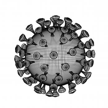 Coronavirus 2019-nCoV virus. Vector 3d illustration on white background