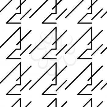 Vector geometric pattern in black and white style on a white isolated background