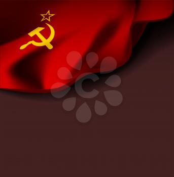 Flag of the USSR. Vector soviet union flag on white background