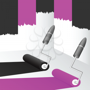 Royalty Free Clipart Image of Paint Rollers