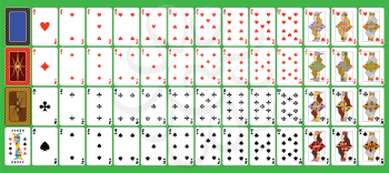 Royalty Free Clipart Image of Playing Cards