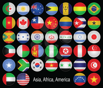 Royalty Free Clipart Image of Flags