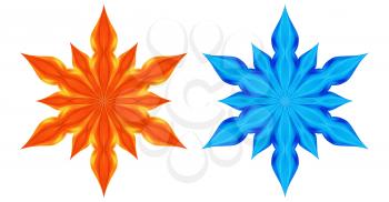 Royalty Free Clipart Image of Two Stars