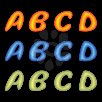 Letters ABCD.