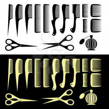 Combs and scissors