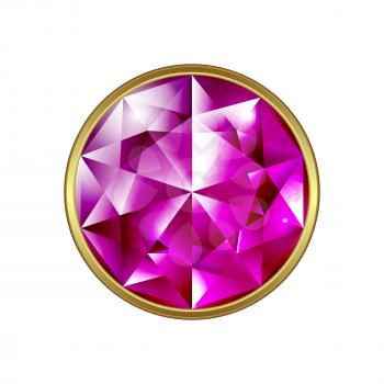 Royalty Free Clipart Image of a Pink Zircon