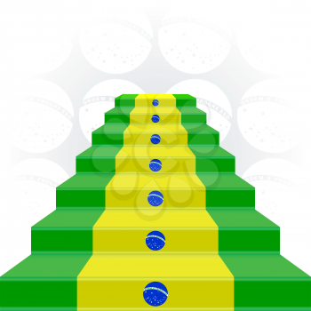 Royalty Free Clipart Image of a Brazilian Flag