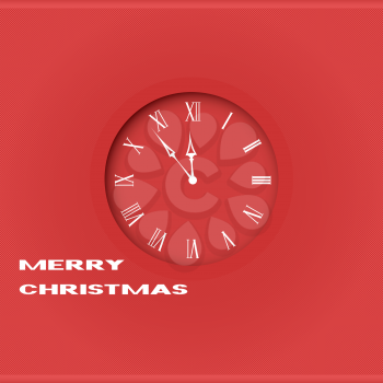 Royalty Free Clipart Image of a Christmas Clock