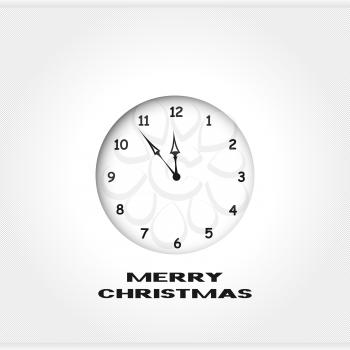 Royalty Free Clipart Image of a Christmas Clock