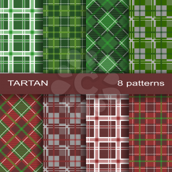 Set of tartan pattern