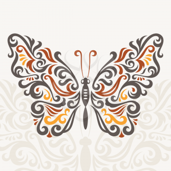 Abstract butterfly, vector illustration