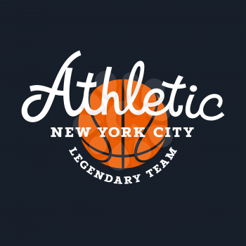 Athletic T-shirt graphics / Sport Typography / Original graphic Tee / Sport Vintage Typography / Basketball Team Emblem
